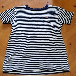 Boy's blue and white striped Polo Ralph Lauren tee